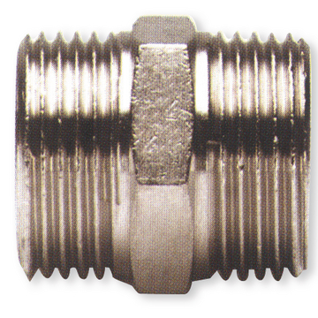 Nipple cilindrico in ottone nichelato m/m ø 1